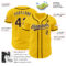 Custom Yellow Brown-White Authentic Baseball Jersey
