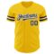 Custom Yellow Black-White Authentic Baseball Jersey