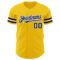 Custom Yellow Navy-White Authentic Baseball Jersey