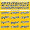 Custom Yellow Royal-White Authentic Baseball Jersey