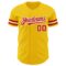 Custom Yellow Red-White Authentic Baseball Jersey