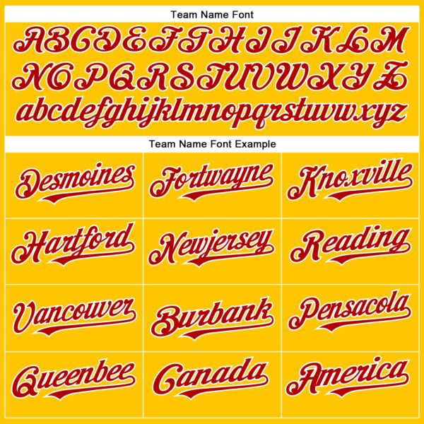 Custom Yellow Red-White Authentic Baseball Jersey