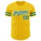 Custom Yellow Kelly Green-White Authentic Baseball Jersey