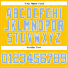 Custom Yellow Light Blue-White Authentic Baseball Jersey