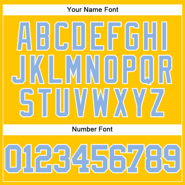 Custom Yellow Light Blue-White Authentic Baseball Jersey