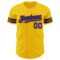Custom Yellow Purple-Black Authentic Baseball Jersey