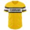 Custom Yellow Black-White Authentic Baseball Jersey