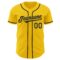 Custom Yellow Black Authentic Baseball Jersey