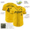 Custom Yellow Black Authentic Baseball Jersey