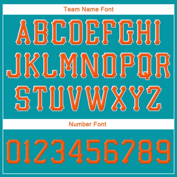 Custom Aqua Orange-White Stitched Adjustable Snapback Hat