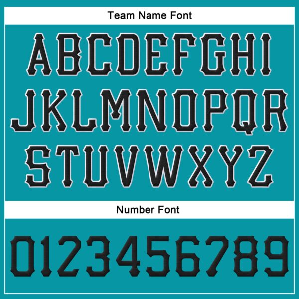 Custom Aqua Black-White Stitched Adjustable Snapback Hat