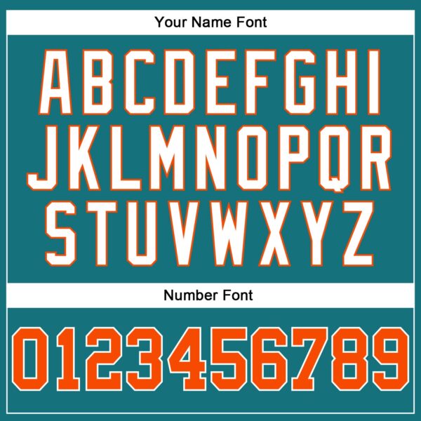 Custom Teal White Pinstripe Orange-White Authentic Baseball Jersey