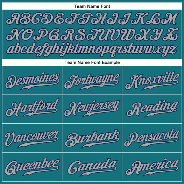 Custom Teal White Pinstripe Gray-Navy Authentic Baseball Jersey