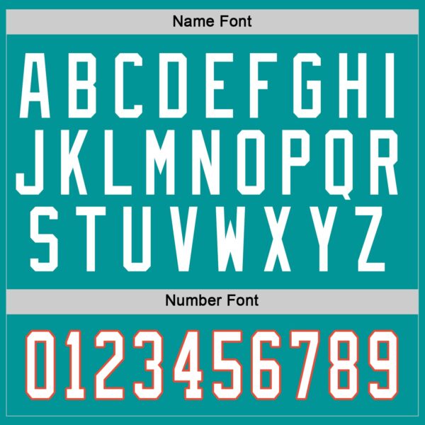 Custom Aqua White-Orange Hockey Jersey