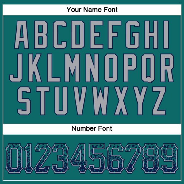 Custom Teal Navy-Gray Authentic Drift Fashion Baseball Jersey