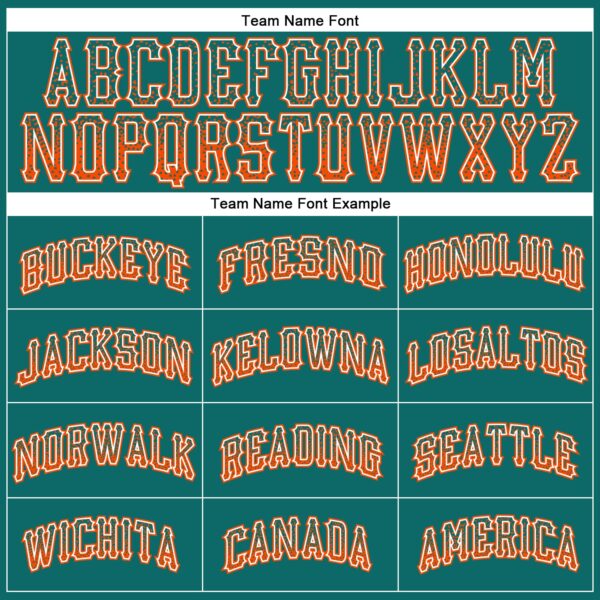 Custom Teal Orange-White Authentic Drift Fashion Baseball Jersey