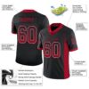 Custom Black Red-Gray Drift Fashion Football Jersey