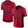 Custom Red Black-Gray Drift Fashion Football Jersey