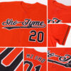 Custom Orange Black-White Baseball Jersey