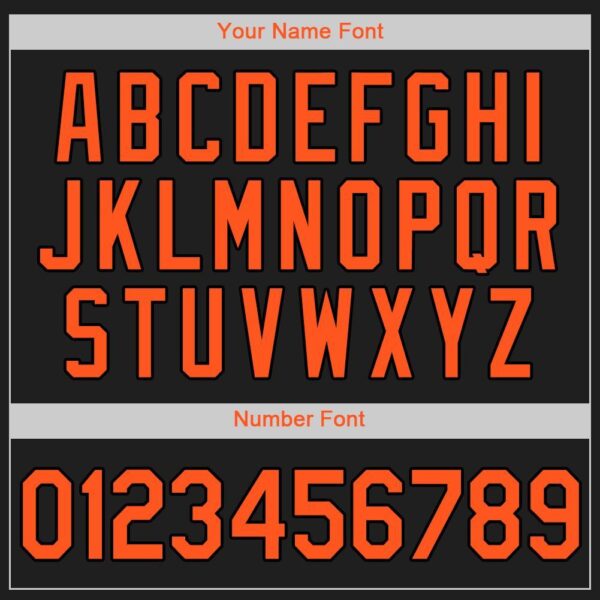 Custom Black Orange Baseball Jersey