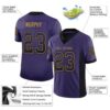 Custom Purple Black-Old Gold Drift Fashion Football Jersey
