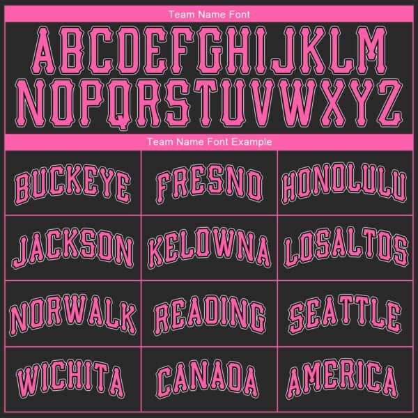 Custom Black Pink-White Authentic Baseball Jersey