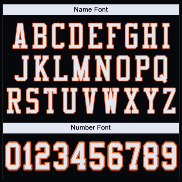 Custom Black White-Orange Mesh Authentic Football Jersey