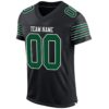 Custom Black Grass Green-White Mesh Authentic Football Jersey