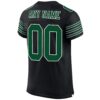 Custom Black Grass Green-White Mesh Authentic Football Jersey