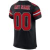 Custom Black Red-White Mesh Authentic Football Jersey