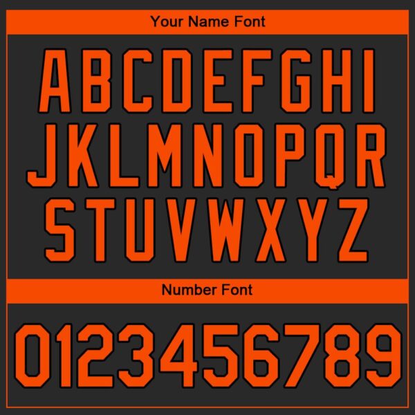 Custom Black Orange Authentic Baseball Jersey