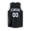 Custom Black White Round Neck Basketball Jersey