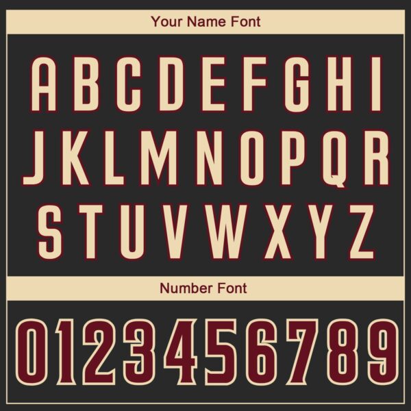 Custom Black Crimson-City Cream Authentic Baseball Jersey