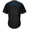 Custom Black Black-Powder Blue Authentic Throwback Rib-Knit Baseball Jersey Shirt