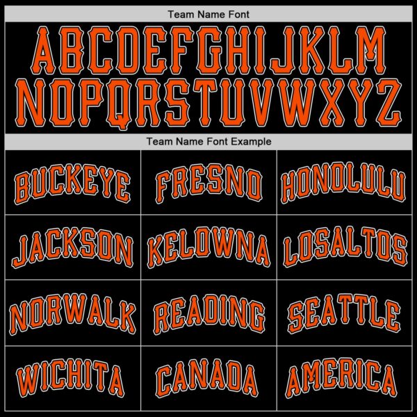Custom Black Orange-White Authentic Baseball Jersey