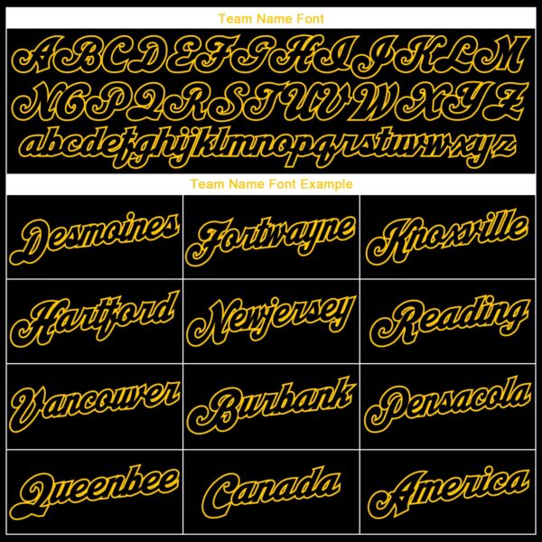 Custom Stitched Black Black-Gold Sports Pullover Sweatshirt Hoodie