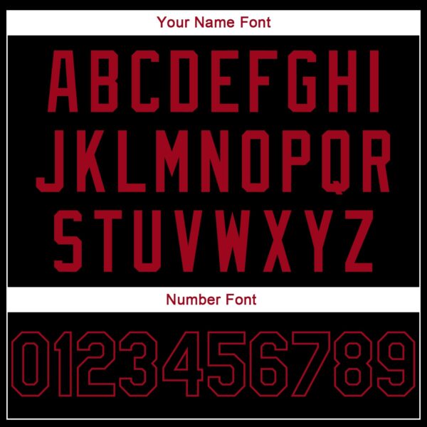 Custom Stitched Black Black-Red Sports Pullover Sweatshirt Hoodie