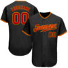Custom Black Red-Gold Authentic Baseball Jersey