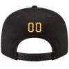 Custom Black Gold-White Stitched Adjustable Snapback Hat