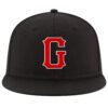 Custom Black Red-White Stitched Adjustable Snapback Hat