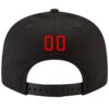 Custom Black Red-White Stitched Adjustable Snapback Hat