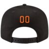 Custom Black Orange-White Stitched Adjustable Snapback Hat