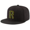 Custom Black Green-Gold Stitched Adjustable Snapback Hat
