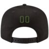 Custom Black Green-Gold Stitched Adjustable Snapback Hat