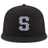 Custom Black Light Gray-White Stitched Adjustable Snapback Hat