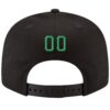 Custom Black Kelly Green-White Stitched Adjustable Snapback Hat