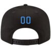 Custom Black Powder Blue-White Stitched Adjustable Snapback Hat