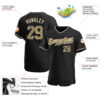 Custom Black Camo-City Cream Authentic Baseball Jersey