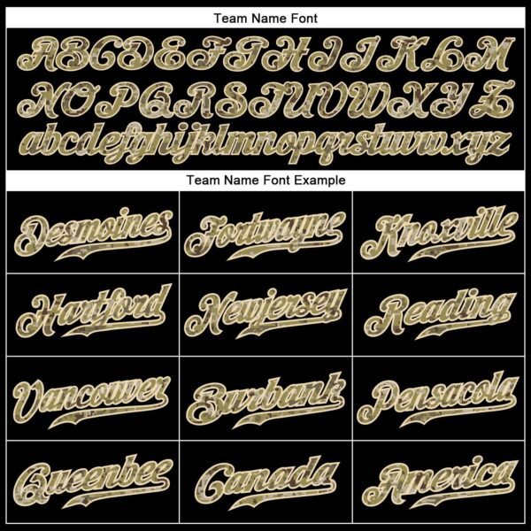 Custom Black Camo-City Cream Authentic Baseball Jersey