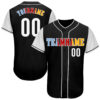 Custom Black White-Gold Authentic Two Tone Baseball Jersey